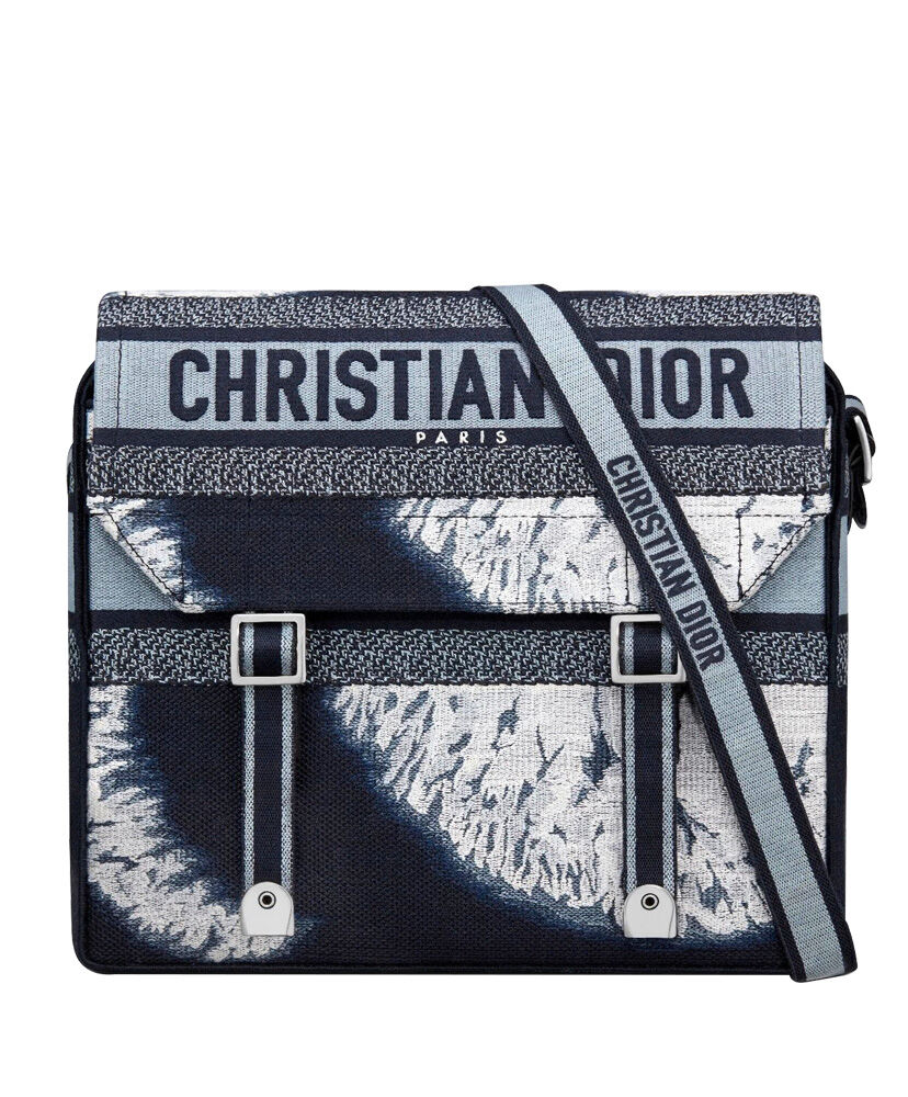 Christian Dior Diorcamp Messenger Canvas Bag Black